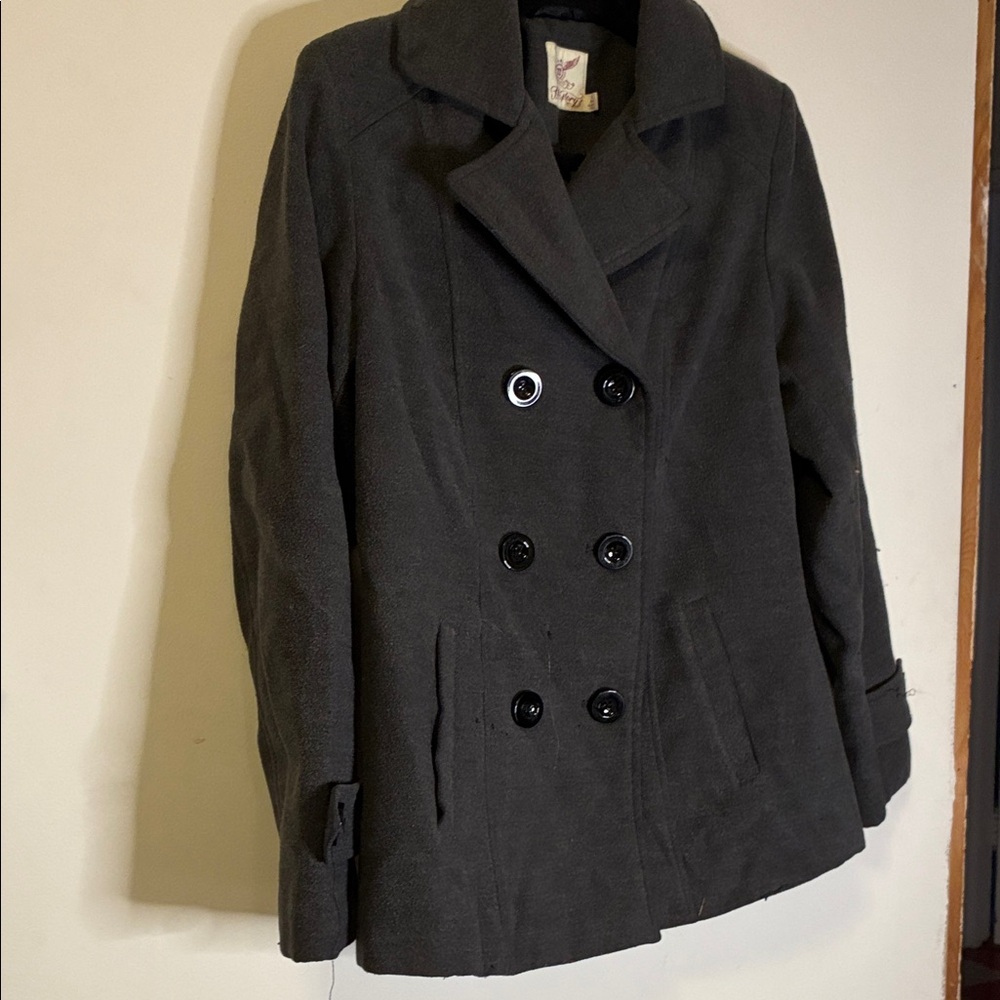 Faded Glory Women's Charcoal Pea Coat